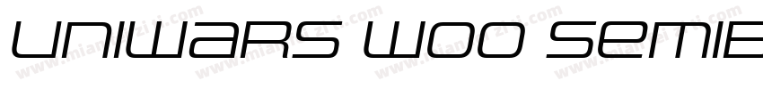 Uniwars W00 SemiBold Italic字体转换